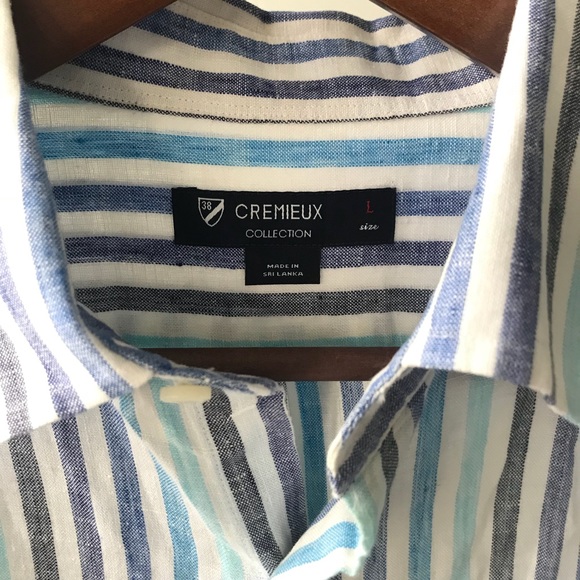 NWOT 100% Linen Button Down Shirt LARGE Never Worn - Picture 3 of 7